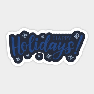 Happy Holidays-blue Sticker